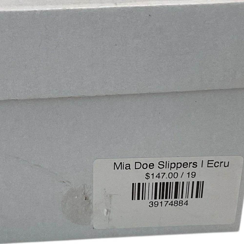 Boston Mia Doe Slippers kids  White Bunny Mary Jane  Shoes Toddler Size 4C‎ $147
